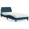 vidaXL Lit avec matelas Dover bleu 80x200 cm velours
