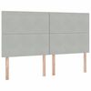 vidaXL Lit avec rangement et matelas Gris clair 160 x 200 cm Velours