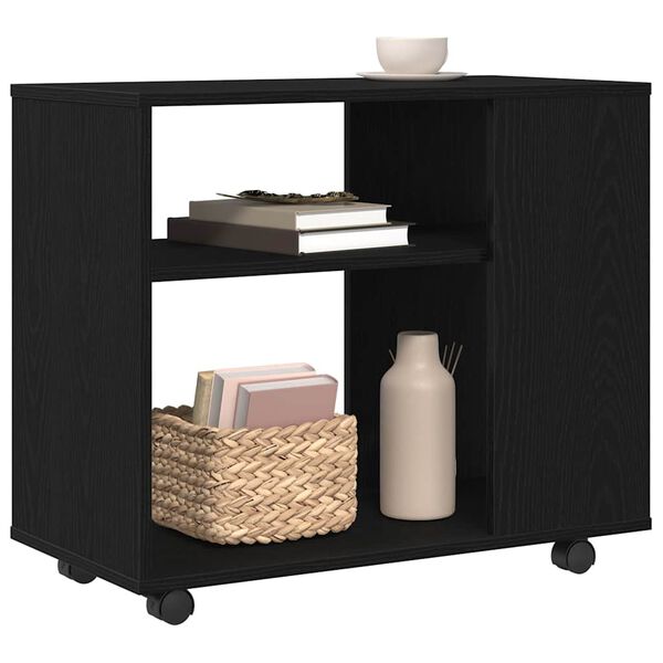 vidaXL Table d'appoint en ch&ecirc;ne noir 70 x 35 x 60 cm Bois d'ing&eacute;nierie