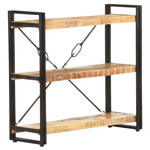 vidaXL Biblioth&egrave;que &agrave; 3 niveaux 90x30x80 cm Bois de manguier massif