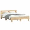 vidaXL Cadre de lit avec LED sans matelas ch&ecirc;ne sonoma 150x200 cm
