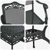 vidaXL Ensemble de salle &agrave; manger pour jardin 5 pcs Noir Aluminium