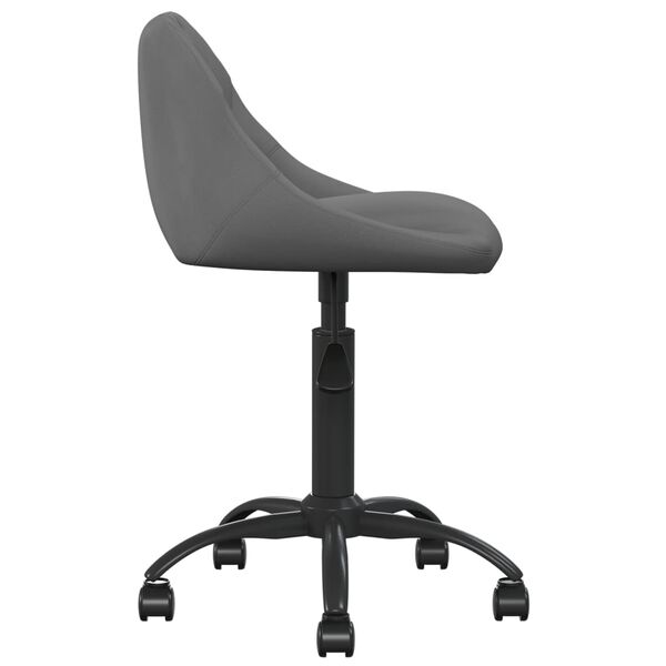 vidaXL Chaise de bureau Gris foncé Velours