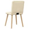 vidaXL Chaises &agrave; manger lot de 4 cr&egrave;me tissu