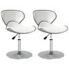 vidaXL Chaises &agrave; manger lot de 2 blanc similicuir