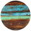 vidaXL Dessus de table rond 60 cm 25-27 mm Bois de r&eacute;cup&eacute;ration solide