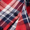 Chemise &agrave; carreaux pour enfants rouge et bleu marine 92