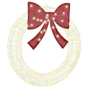 vidaXL Couronne avec 60 LED Blanc chaud 76 x 8.5 x 76 cm Acrylique