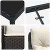 vidaXL Ensemble de salle &agrave; manger pour jardin 5 pcs Noir polyrotin