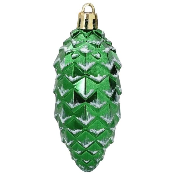 vidaXL Boule de Pomme de Pin de No&euml;l 40 pcs Vert Plastique