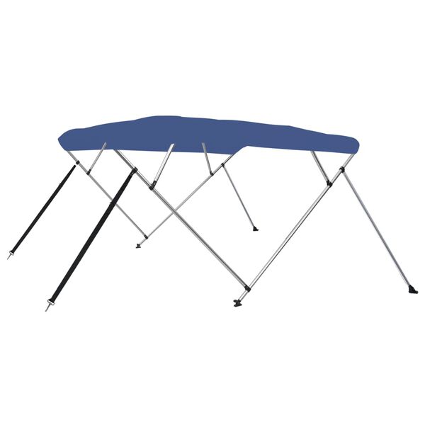 vidaXL Auvent bimini &agrave; 4 arceaux Bleu 243x180x137 cm