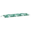 vidaXL Coussin de banc de jardin motif de feuilles 150x50x7 cm