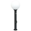 vidaXL Borne lumineuse avec capteur et prise 80 cm Noir IP44