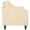 vidaXL Canap&eacute; &agrave; 3 places Cr&egrave;me 180 cm Tissu