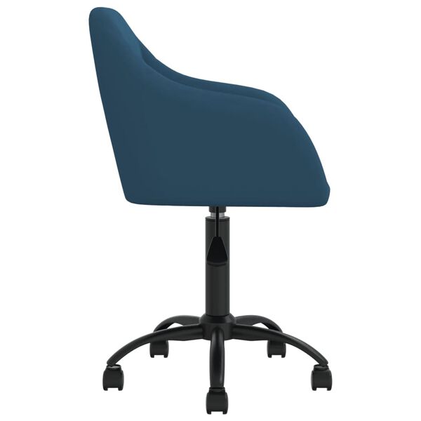 vidaXL Chaises pivotantes &agrave; manger lot de 2 bleu velours