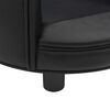 vidaXL Canap&eacute; pour chien Noir 48x48x32 cm Peluche et similicuir