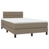 vidaXL Sommier &agrave; lattes de lit avec matelas taupe 120x190 cm tissu