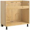 vidaXL Armoire avec porte SKI Brun Miel 80 x 46 x 81,5 cm Pin massif