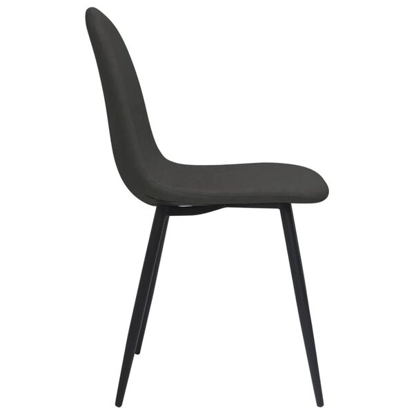 vidaXL Chaises &agrave; manger lot de 2 45x53,5x83 cm noir similicuir