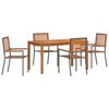 vidaXL Ensemble de salle &agrave; manger pour jardin 5 pcs Gris