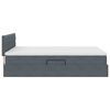 vidaXL Lit avec rangement et LED Gris fonc&eacute; 140 x 190 cm Velours