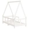 vidaXL Cadre de lit pour enfant blanc 70x140 cm bois de pin massif