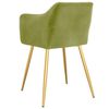 vidaXL Chaises &agrave; manger lot de 4 vert clair velours
