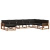 vidaXL Ensemble de canap&eacute;s d'ext&eacute;rieur 8 pc Naturel et noir