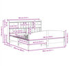 vidaXL Lit biblioth&egrave;que sans matelas blanc 180x200 cm bois pin massif