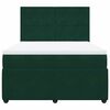 vidaXL Sommier &agrave; lattes de lit et matelas Vert fonc&eacute; 140x190cm Velours