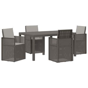 vidaXL Ensemble de salle &agrave; manger pour jardin 5 pc Gris clair PP