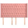vidaXL T&ecirc;te de lit avec oreilles Rose 147x16x118/128 cm Velours