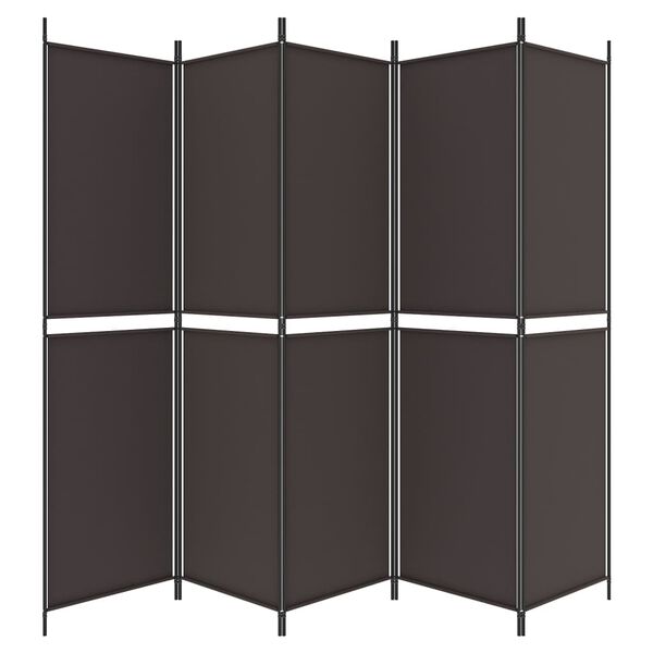 vidaXL Cloison de s&eacute;paration 6 panneaux Marron 300x220 cm Tissu