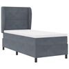 vidaXL Lit &agrave; ressorts avec matelas Gris fonc&eacute; 200 x 80 cm Polyester