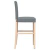 vidaXL Chaises de bar lot de 2 bois massif d'h&eacute;v&eacute;a et tissu