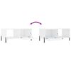 vidaXL Table basse Blanc brillant 90x50x40 cm Bois d'ing&eacute;nierie