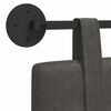 vidaXL T&ecirc;te de lit suspendue Uni Noir 170 x 55 x 5 cm PU antique
