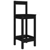 vidaXL Ensemble de bar de jardin 3 pcs noir bois de pin massif