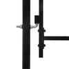 vidaXL Portillon simple porte avec dessus arqué Acier 1x1,2 m Noir