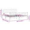 vidaXL Cadre de lit sans matelas 200x200 cm bois massif de pin
