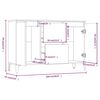 vidaXL Buffet Sonoma gris 102x35x70 cm Bois d'ing&eacute;nierie