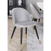 Venture Home Chaises &agrave; manger lot de 2 Velvet noir, laiton et gris