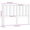 vidaXL T&ecirc;te de lit Marron miel 141x4x100 cm Bois massif de pin