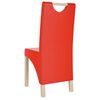 vidaXL Chaises &agrave; manger lot de 4 rouge similicuir
