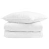 vidaXL Duvet d'&eacute;t&eacute; simple avec oreiller 2 pc Blanc Plume de canard