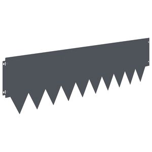 vidaXL Bordure de Pelouse 10 pc 103 x 30 cm Acier Anthracite