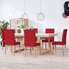 vidaXL Chaises &agrave; manger lot de 6 rouge bordeaux tissu