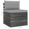 vidaXL Salon palette de jardin 2 pcs avec coussins Bois de pin massif