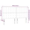vidaXL T&ecirc;te de lit &agrave; LED Bleu fonc&eacute; 180x5x118/128 cm Velours