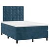 vidaXL Sommier &agrave; lattes de lit matelas et LED Bleu fonc&eacute; 120x200 cm